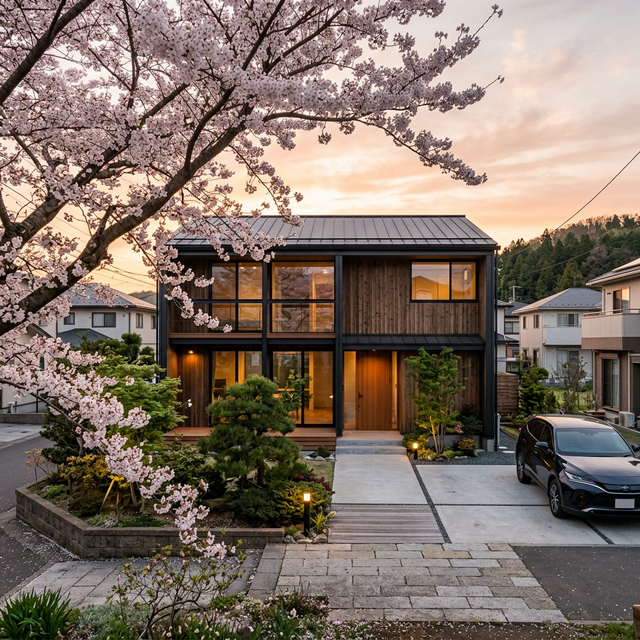 住宅と庭のある住環境のイメージ